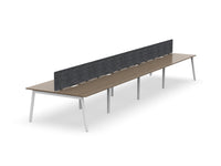 Daytona 8 Person Double Sided Workstation - With Screen-Elite Office Furniture