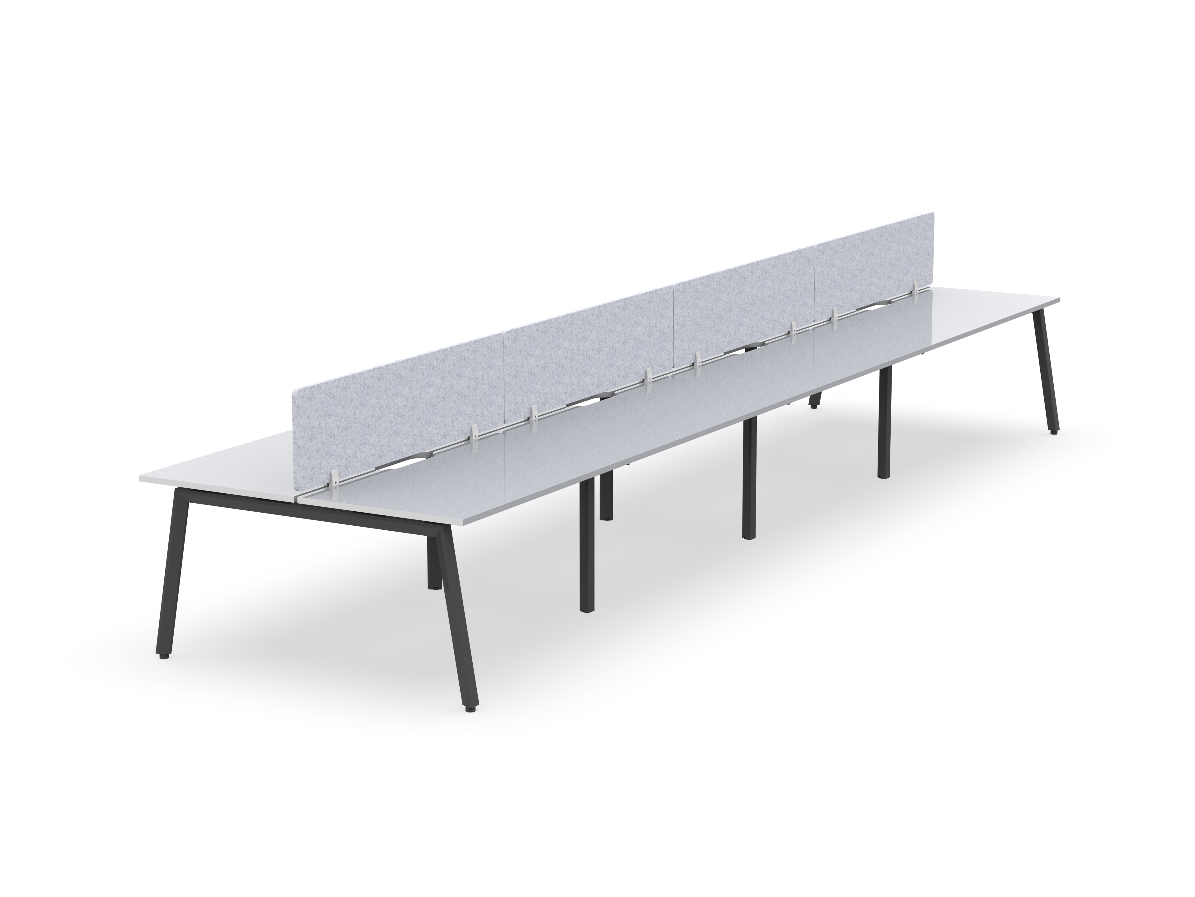 Daytona 8 Person Double Sided Workstation - With Screen