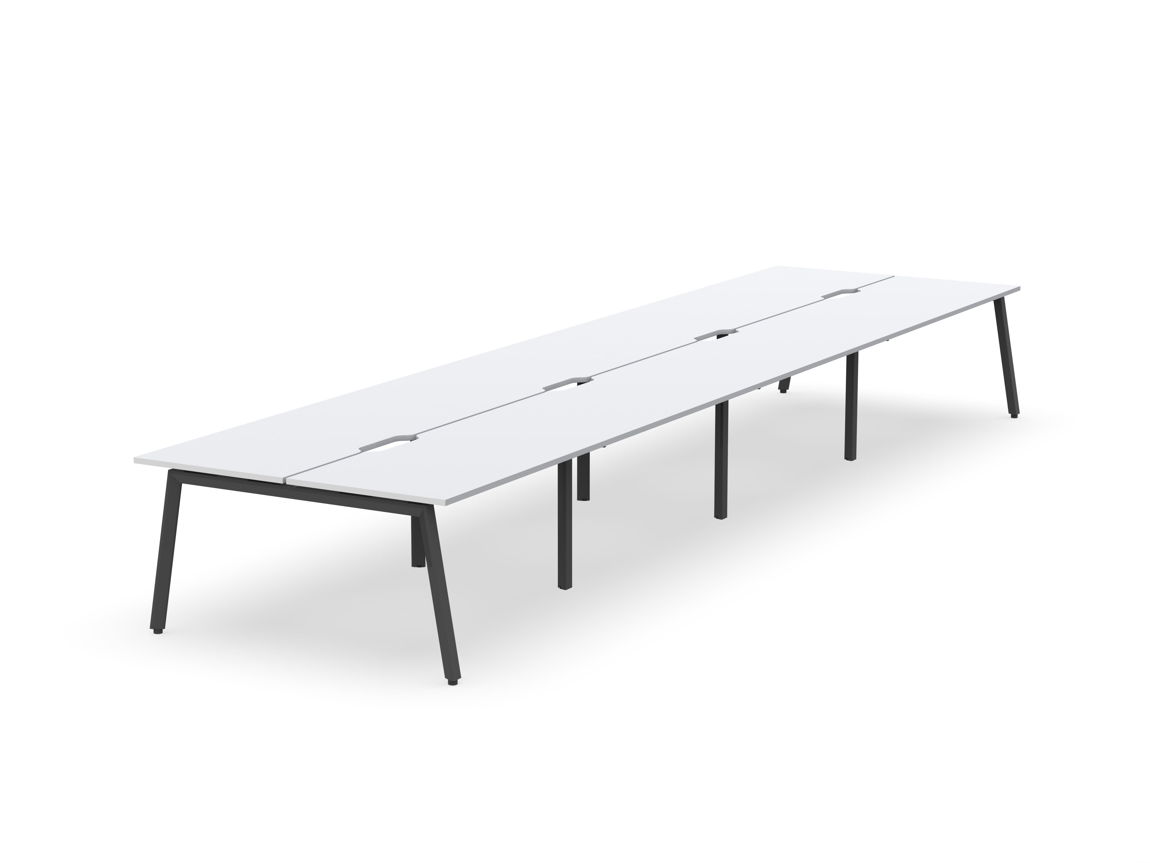 Daytona 8 Person Double Sided Workstation - Without Screen