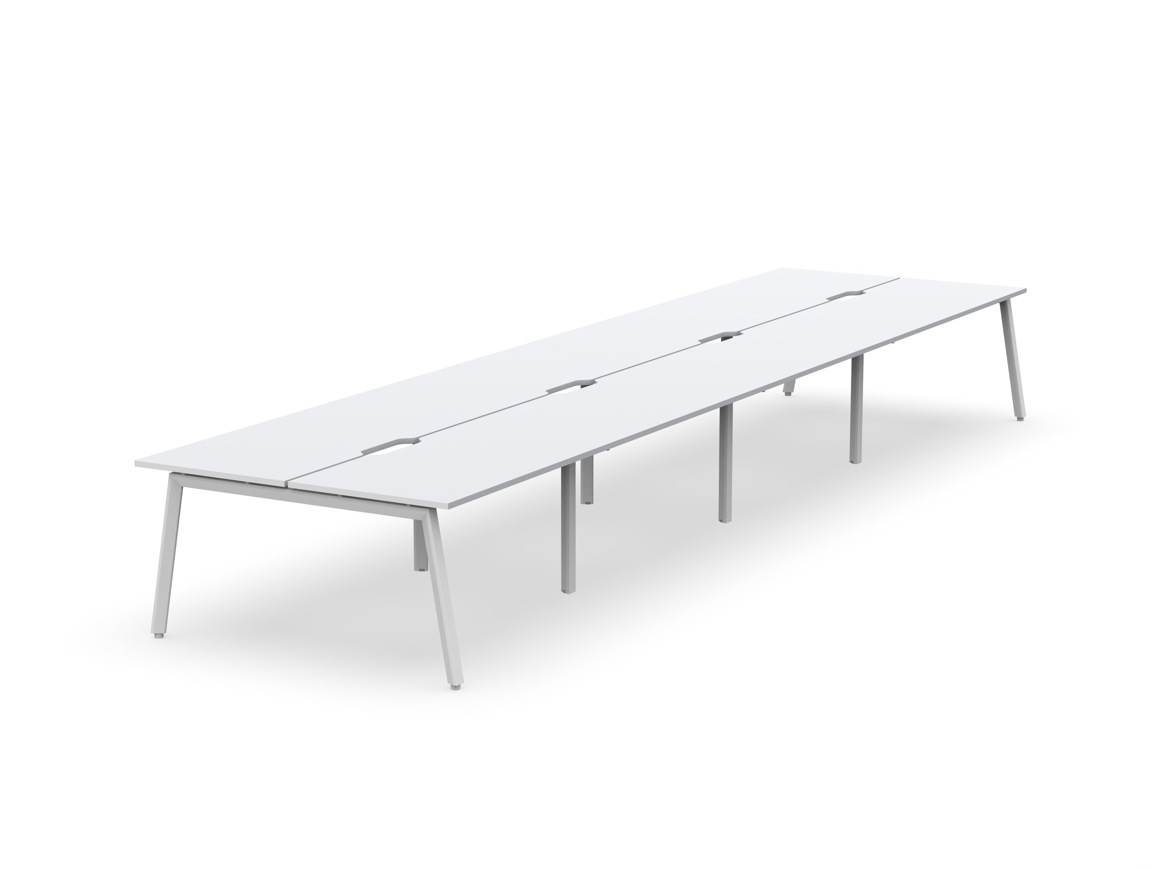 Daytona 8 Person Double Sided Workstation - Without Screen