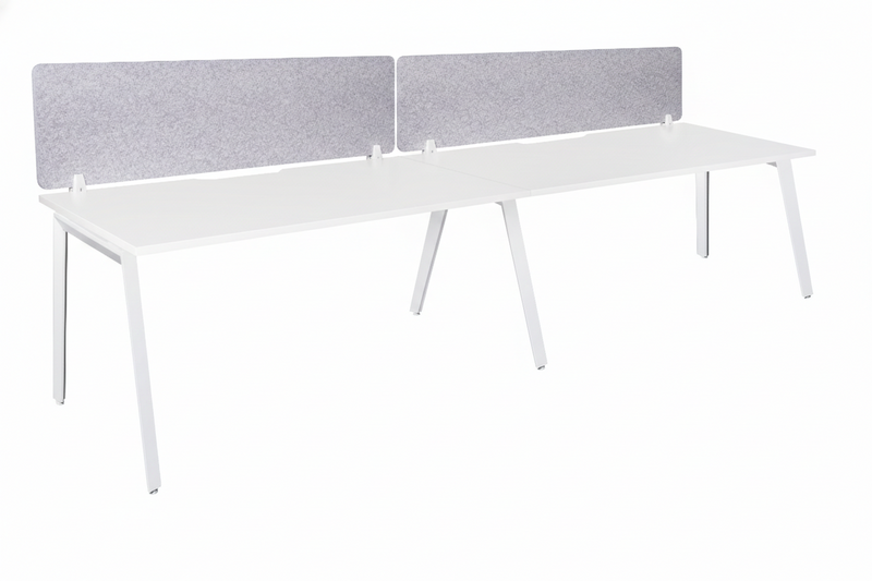 Daytona 2 Person Single Sided Workstation - With Screen