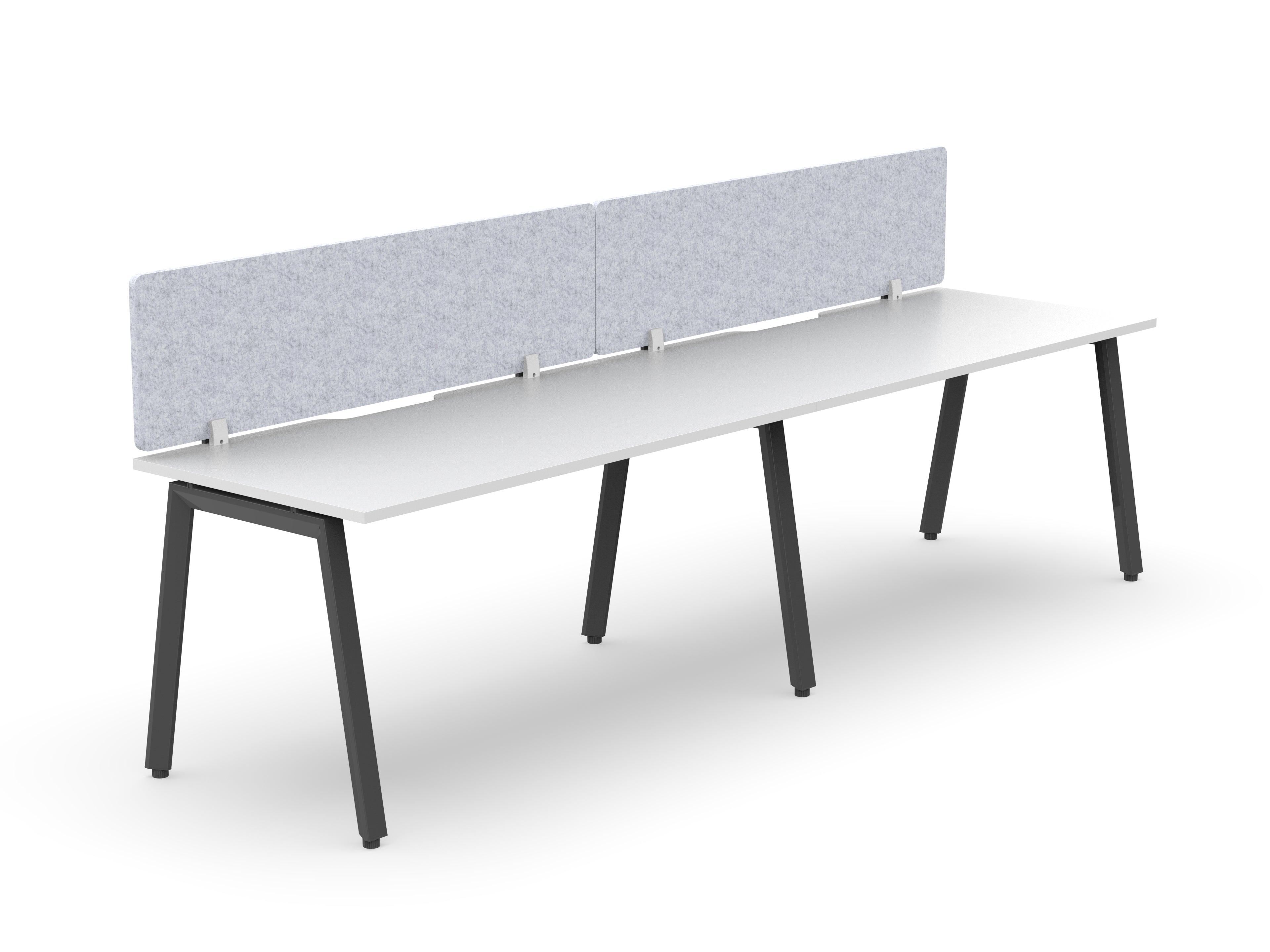 Daytona 2 Person Single Sided Workstation - With Screen