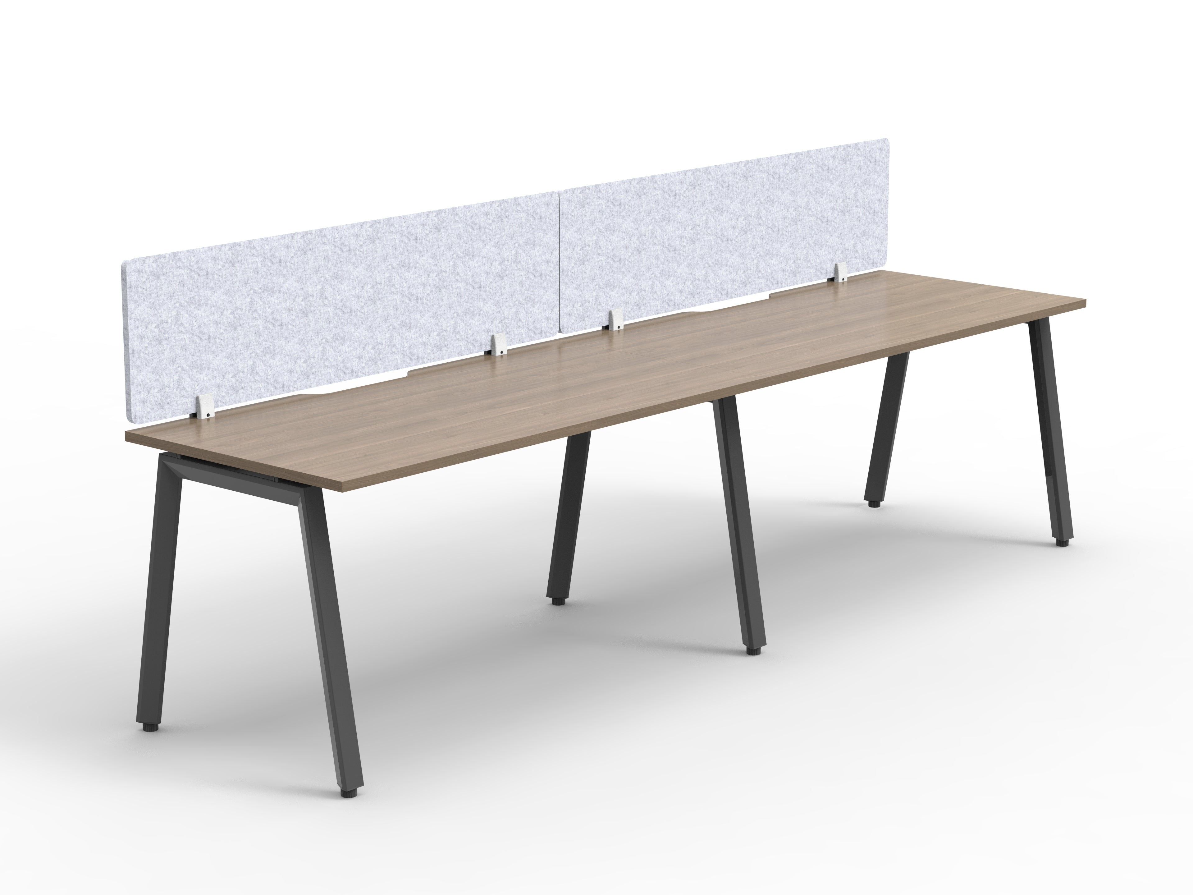 Daytona 2 Person Single Sided Workstation - With Screen