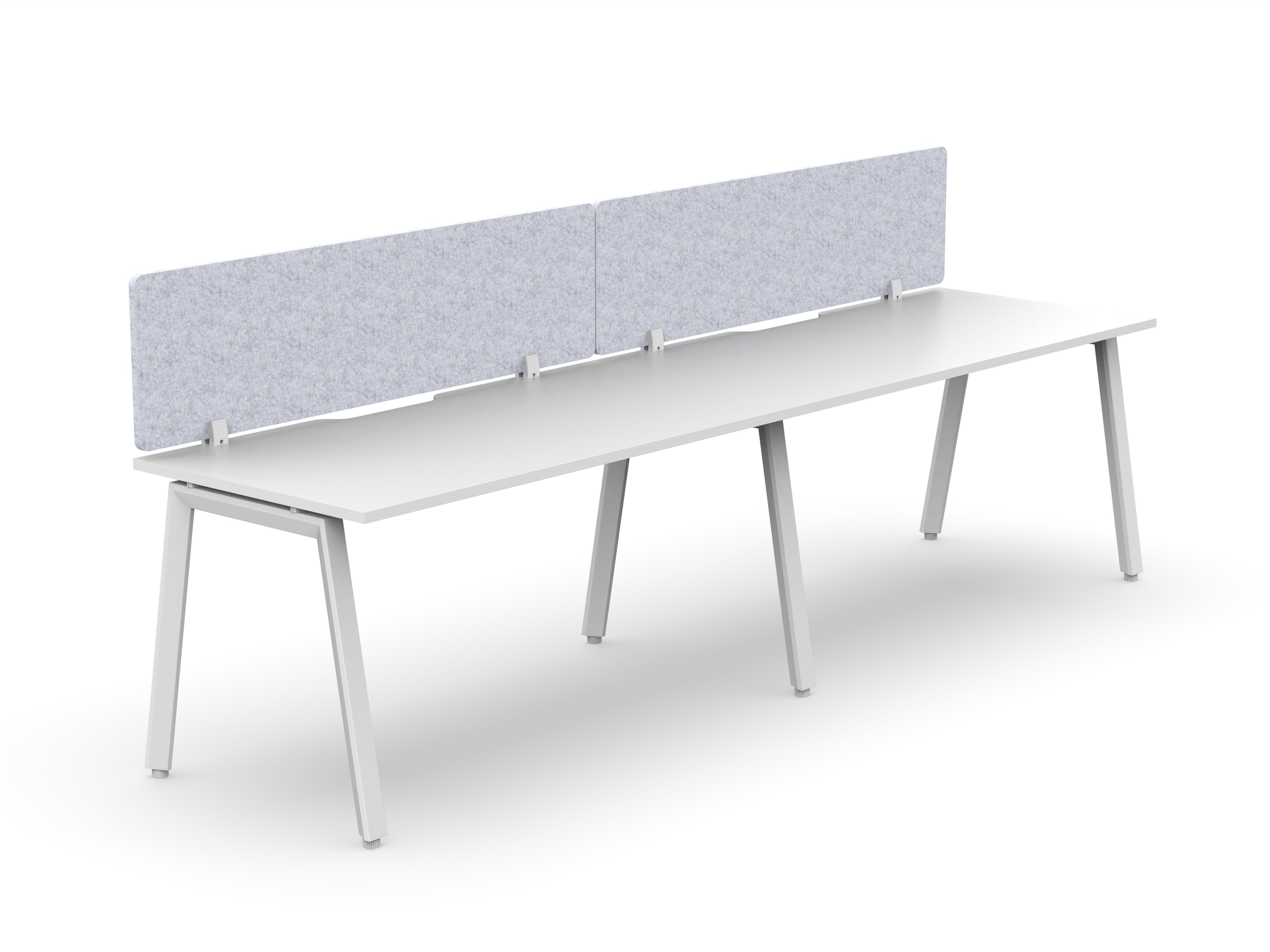 Daytona 2 Person Single Sided Workstation - With Screen