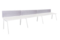 Daytona 3 Person Single Sided Workstation - With Screen