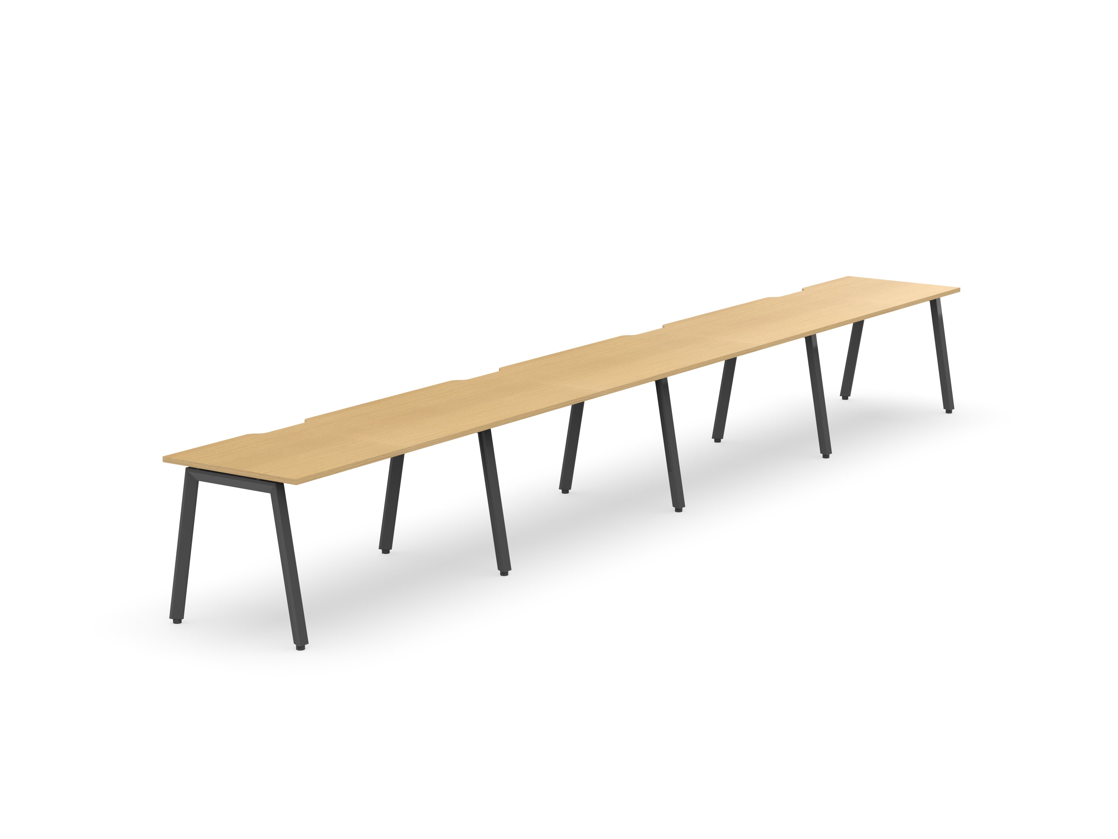 Daytona 4 Person Single Sided Workstation - Without Screen