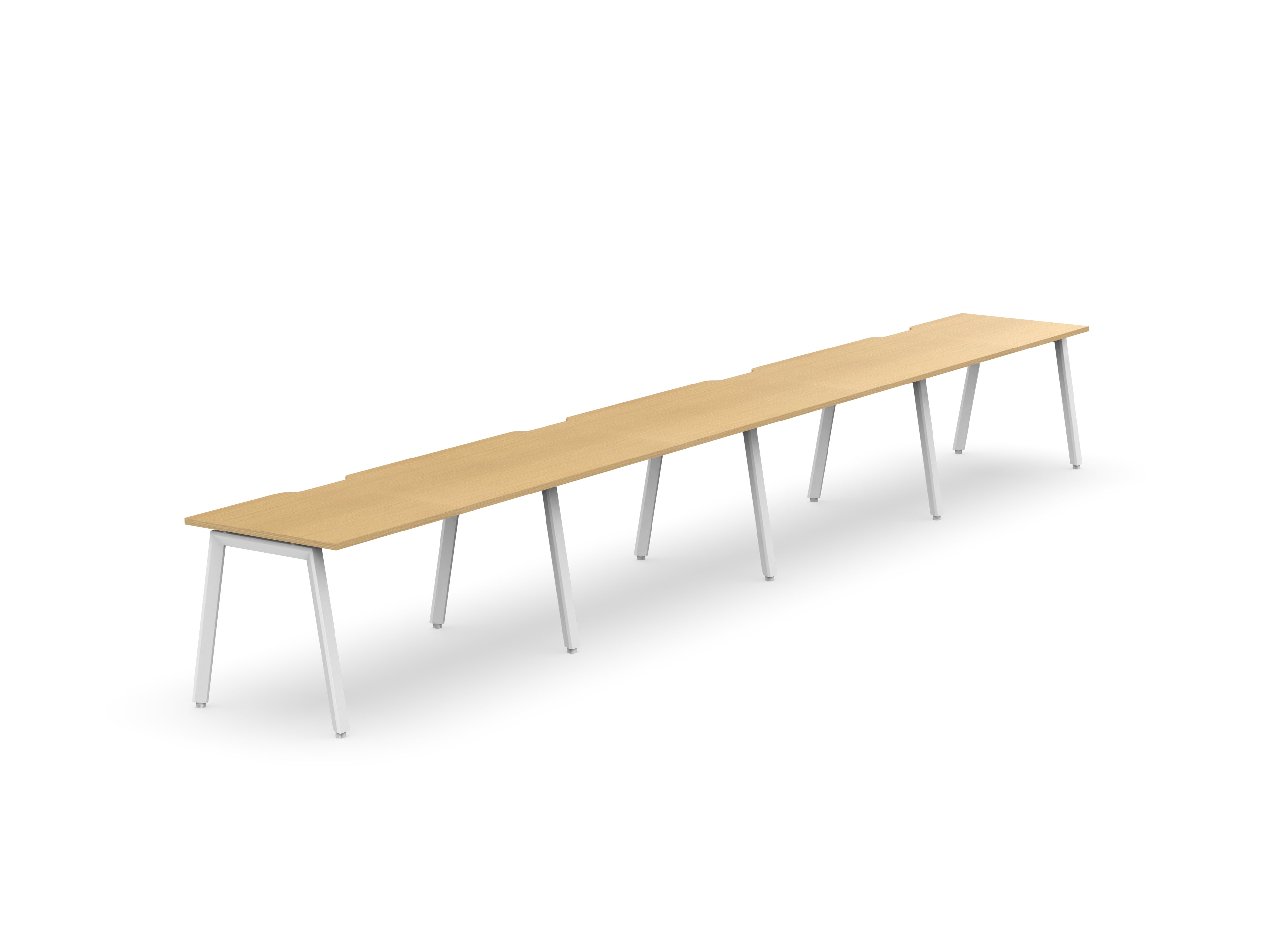 Daytona 4 Person Single Sided Workstation - Without Screen