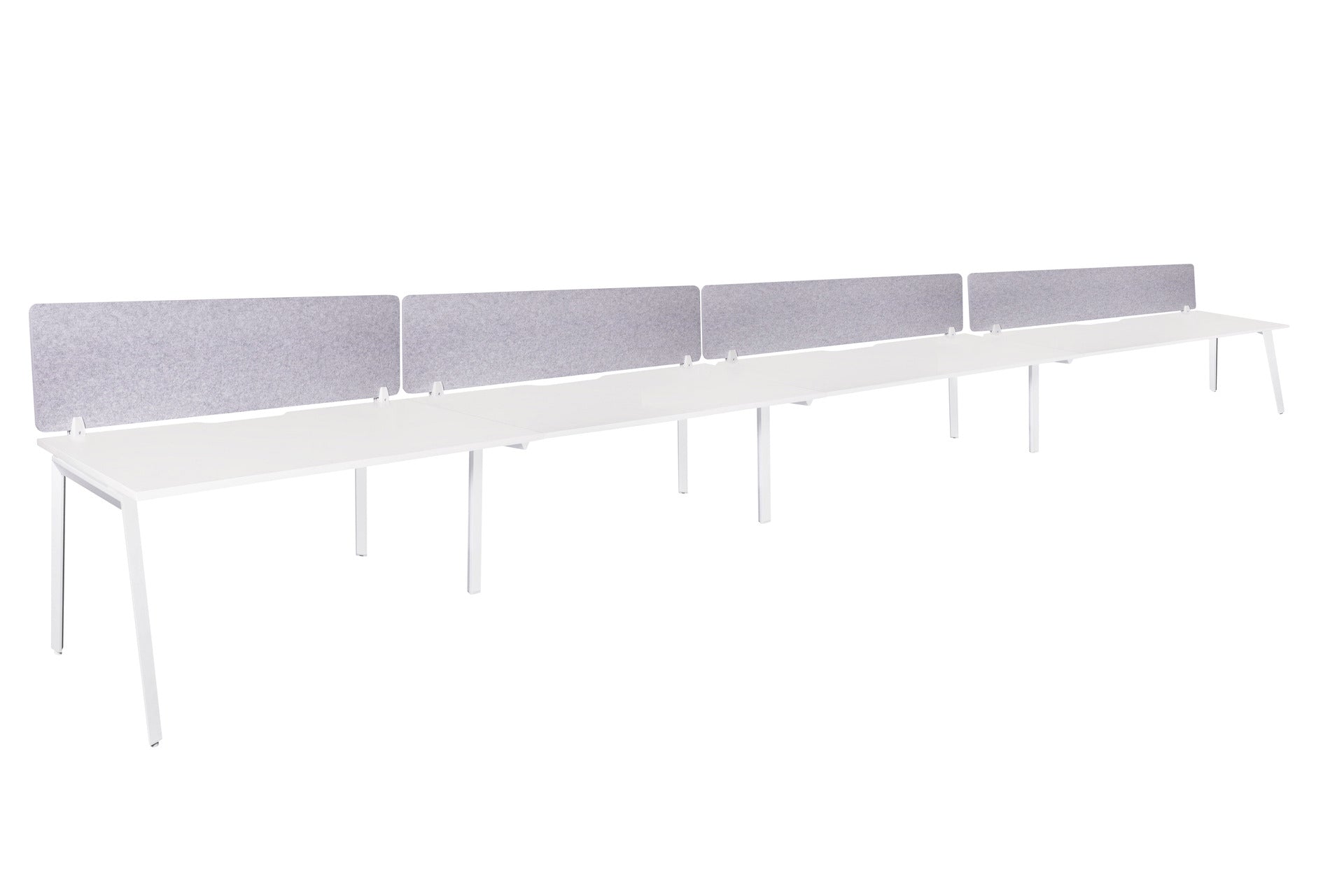 Daytona 4 Person Single Sided Workstation - With Screen