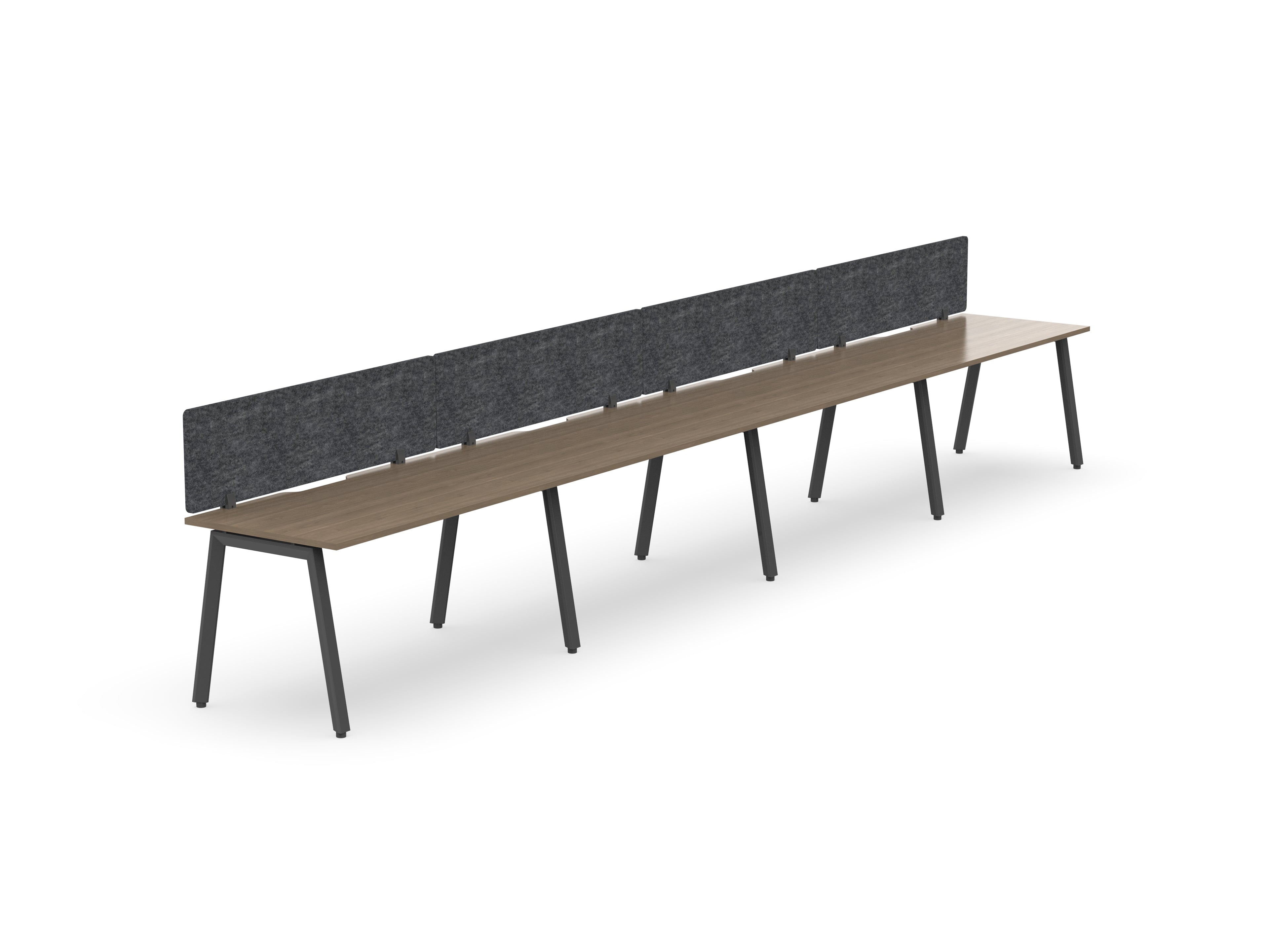 Daytona 4 Person Single Sided Workstation - With Screen