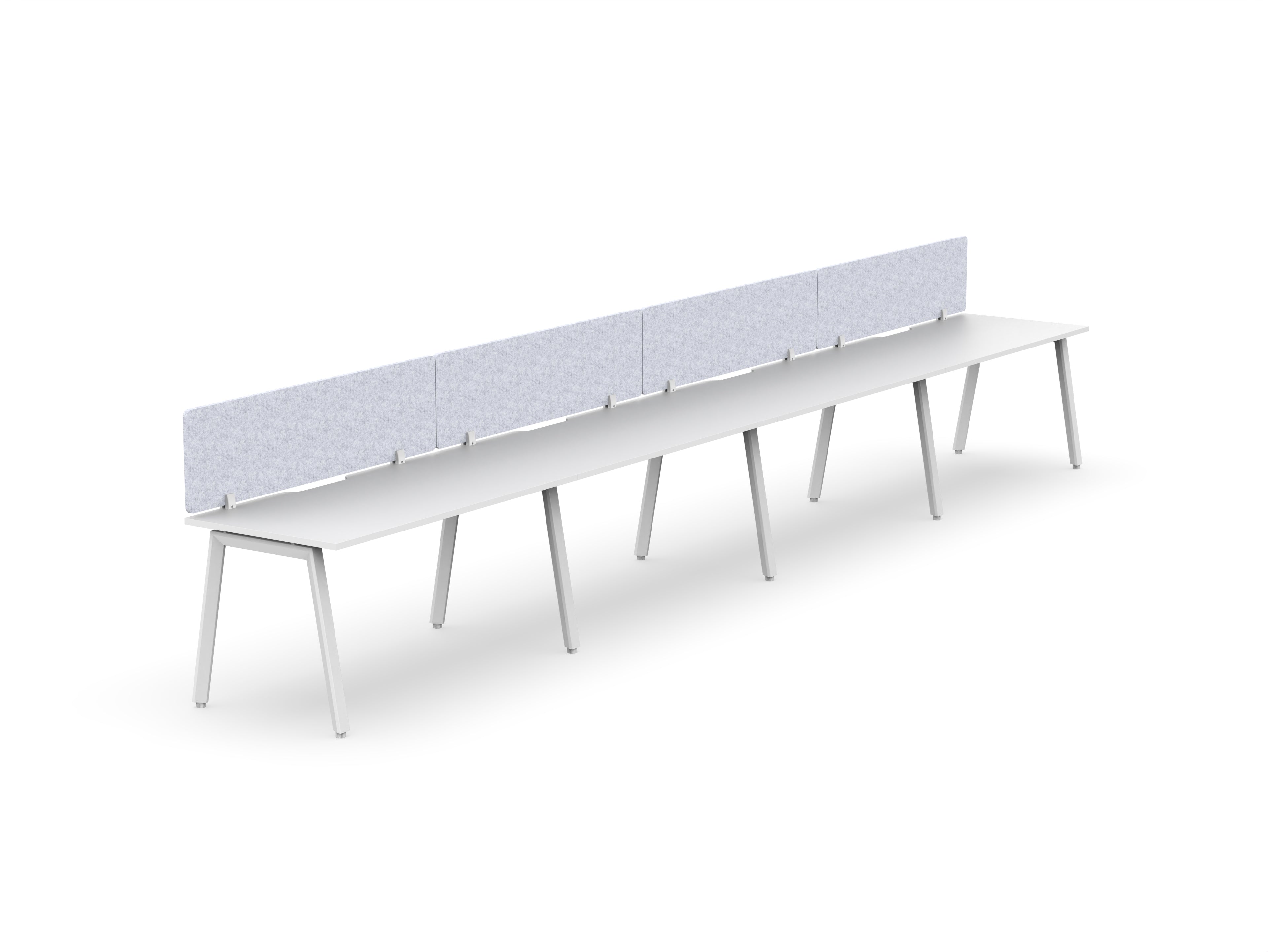 Daytona 4 Person Single Sided Workstation - With Screen