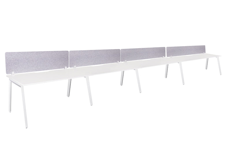 Daytona 4 Person Single Sided Workstation - With Screen