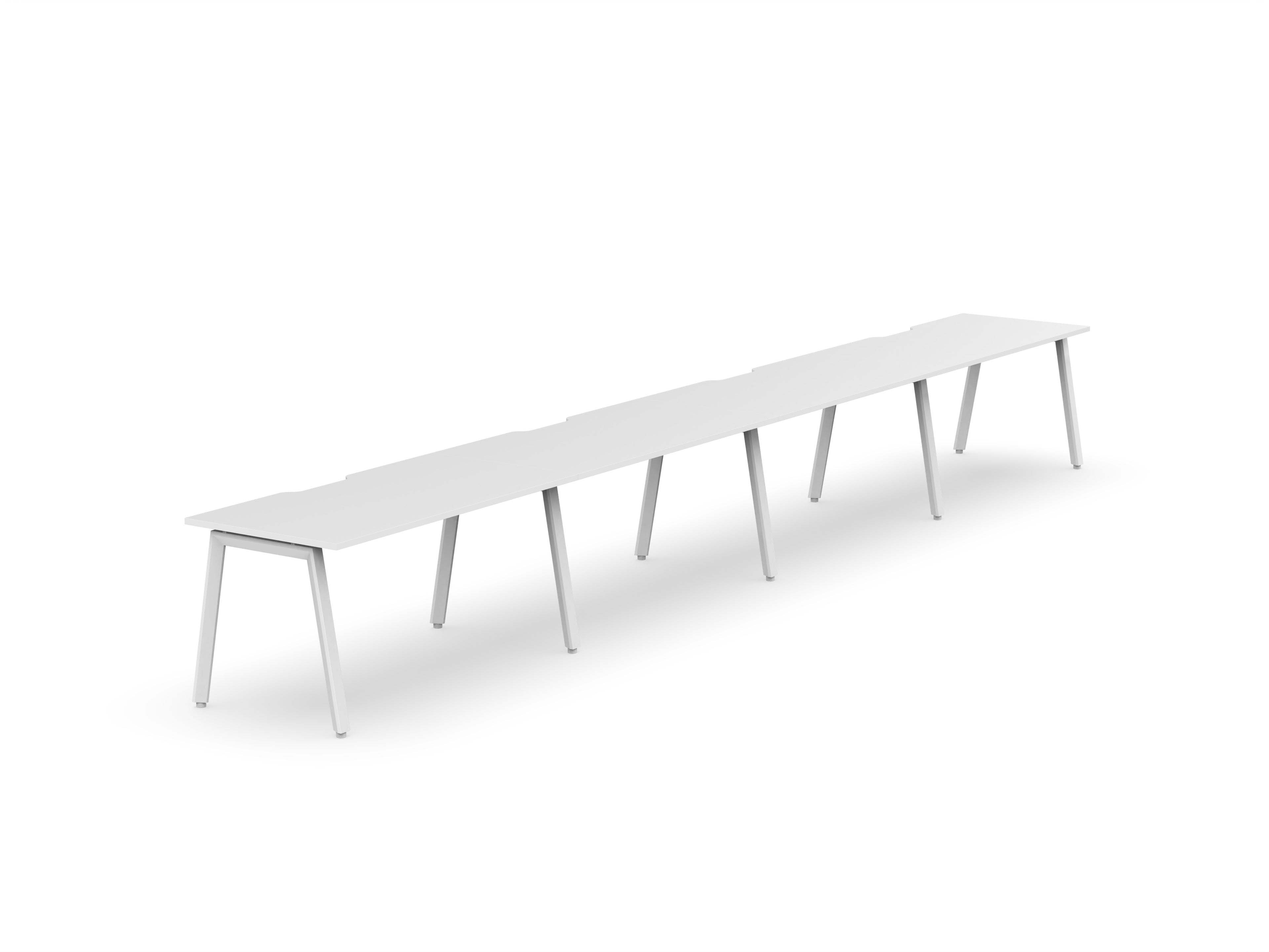 Daytona 4 Person Single Sided Workstation - Without Screen