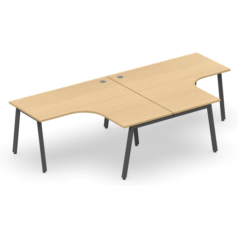 Daytona 2 Person Corner T Shape Workstation - Without Screen-Elite Office Furniture