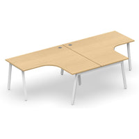 Daytona 2 Person Corner T Shape Workstation - Without Screen-Elite Office Furniture