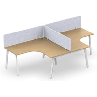 Daytona 2 Person Corner T Shape Workstation - With Screen-Elite Office Furniture
