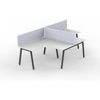 Daytona 2 Person Corner T Shape Workstation - With Screen-Elite Office Furniture