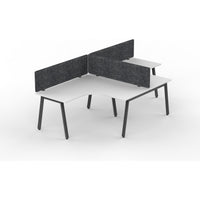 Daytona 2 Person Corner T Shape Workstation - With Screen-Elite Office Furniture