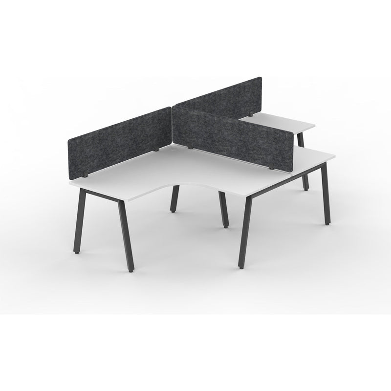 Daytona 2 Person Corner T Shape Workstation - With Screen-Elite Office Furniture
