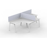 Daytona 2 Person Corner T Shape Workstation - With Screen-Elite Office Furniture