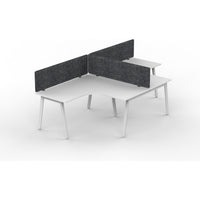 Daytona 2 Person Corner T Shape Workstation - With Screen-Elite Office Furniture
