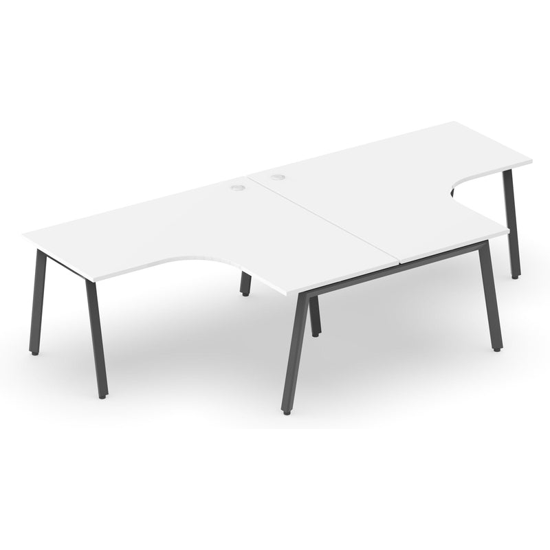 Daytona 2 Person Corner T Shape Workstation - Without Screen-Elite Office Furniture