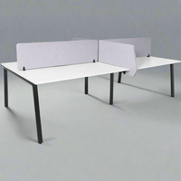 Daytona 4 Person Double Sided Workstation - With Screen + Side On Slider