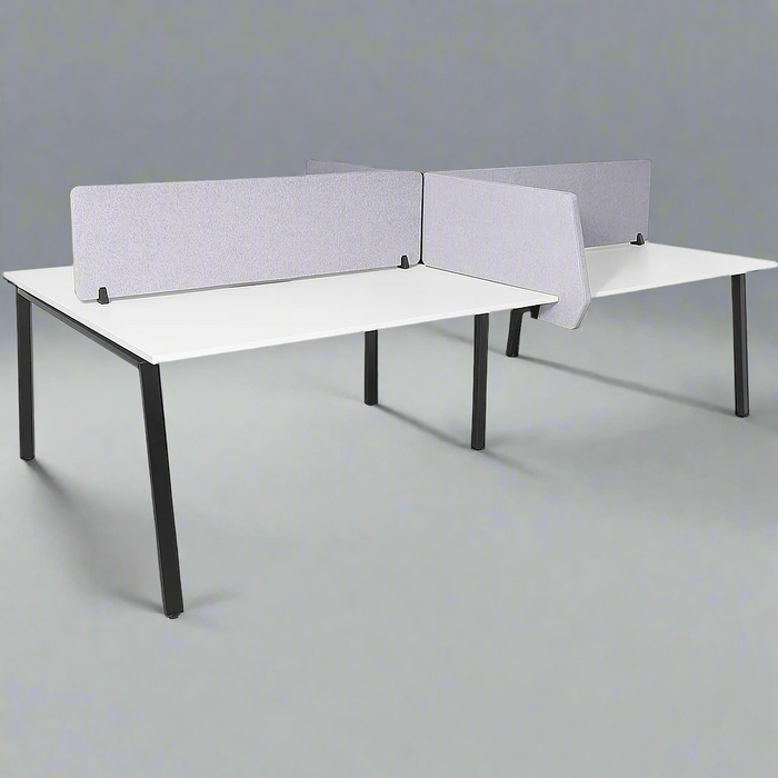 Daytona 4 Person Double Sided Workstation - With Screen + Side On ...