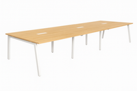 Daytona 6 Person Double Sided Workstation - Without Screen