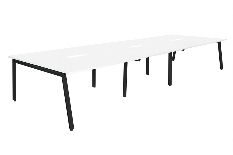 Daytona 6 Person Double Sided Workstation - Without Screen