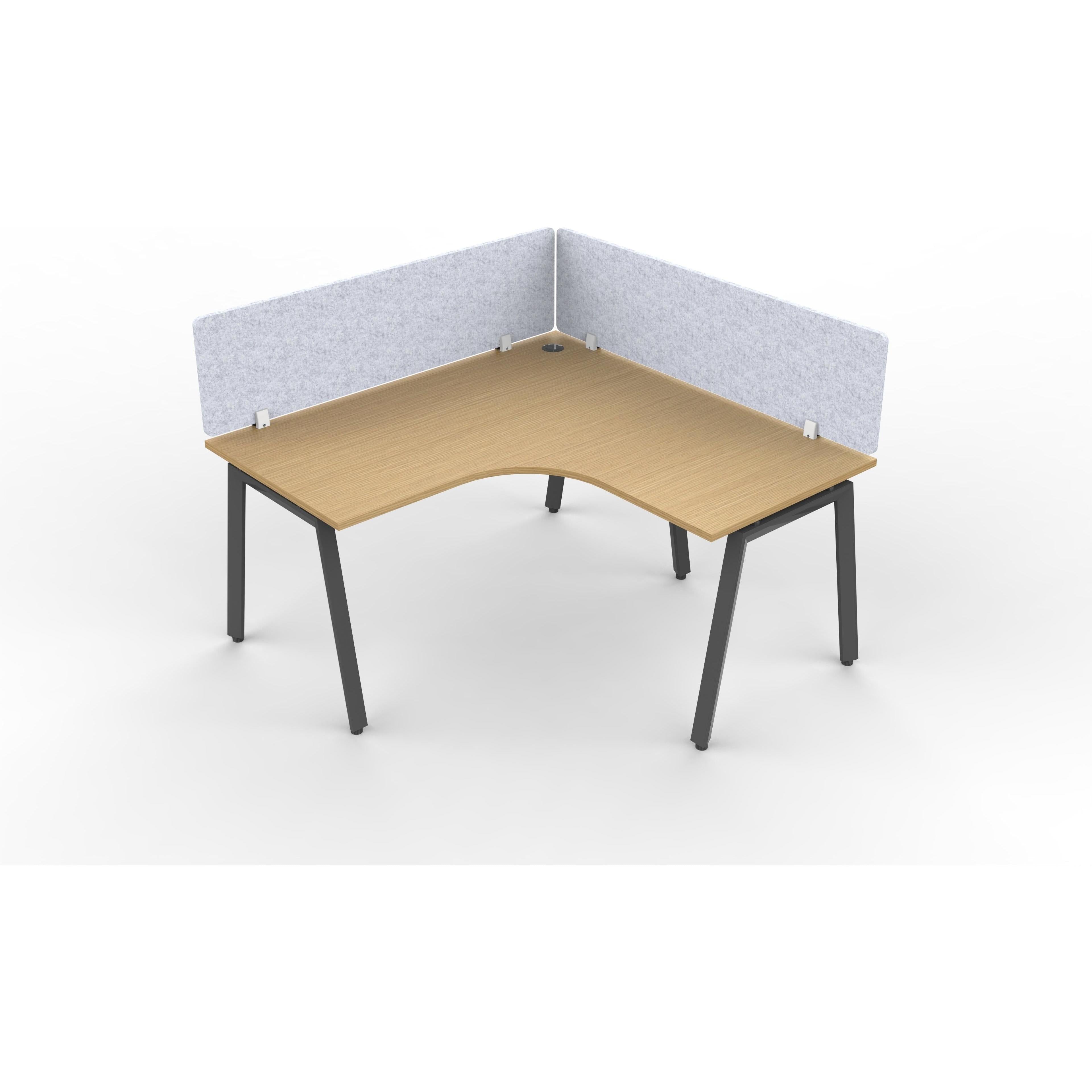 Daytona 1 Person Corner L Shape Workstation - With Screen