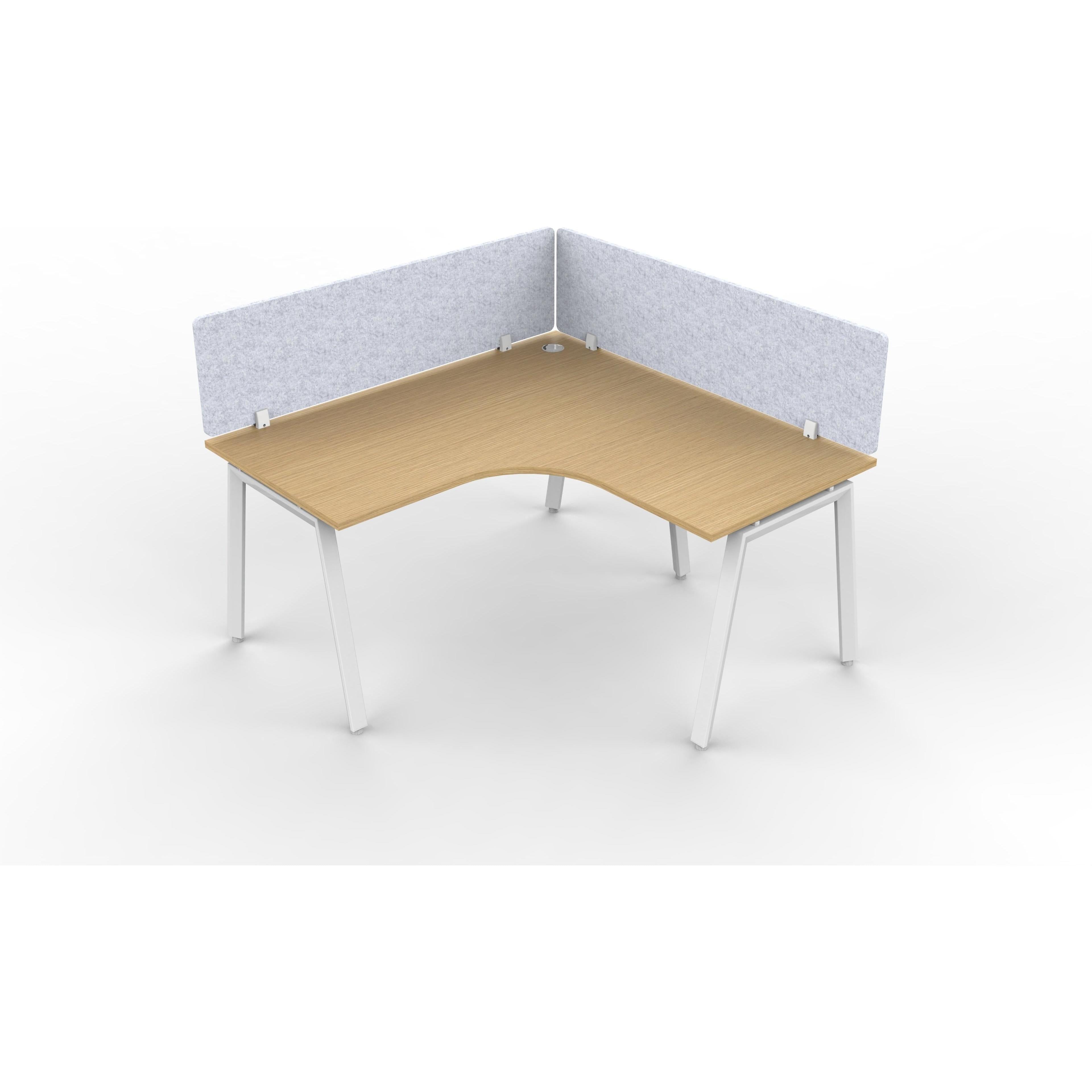 Daytona 1 Person Corner L Shape Workstation - With Screen