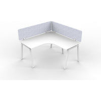Daytona 1 Person Corner L Shape Workstation - With Screen-Elite Office Furniture