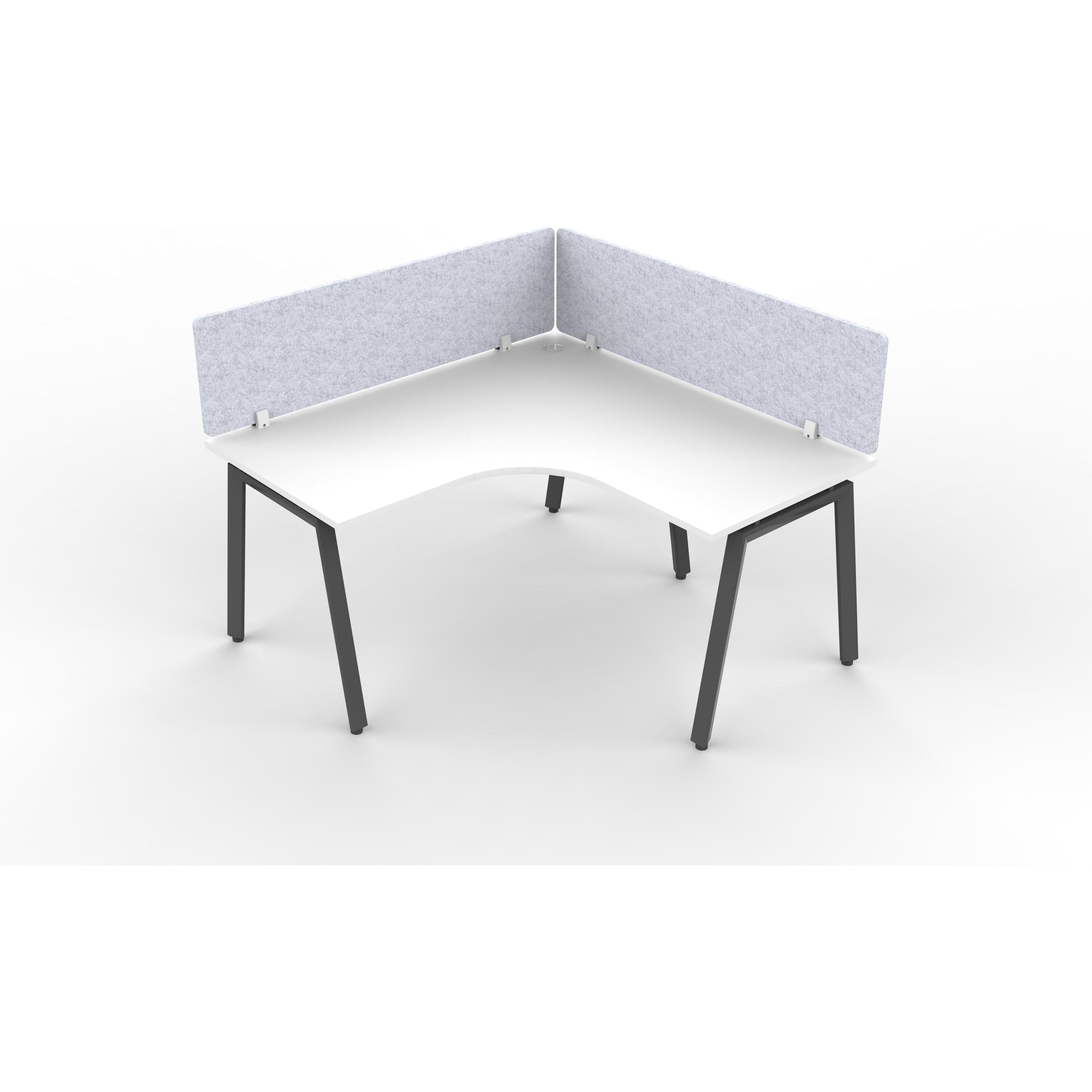 Daytona 1 Person Corner L Shape Workstation - With Screen