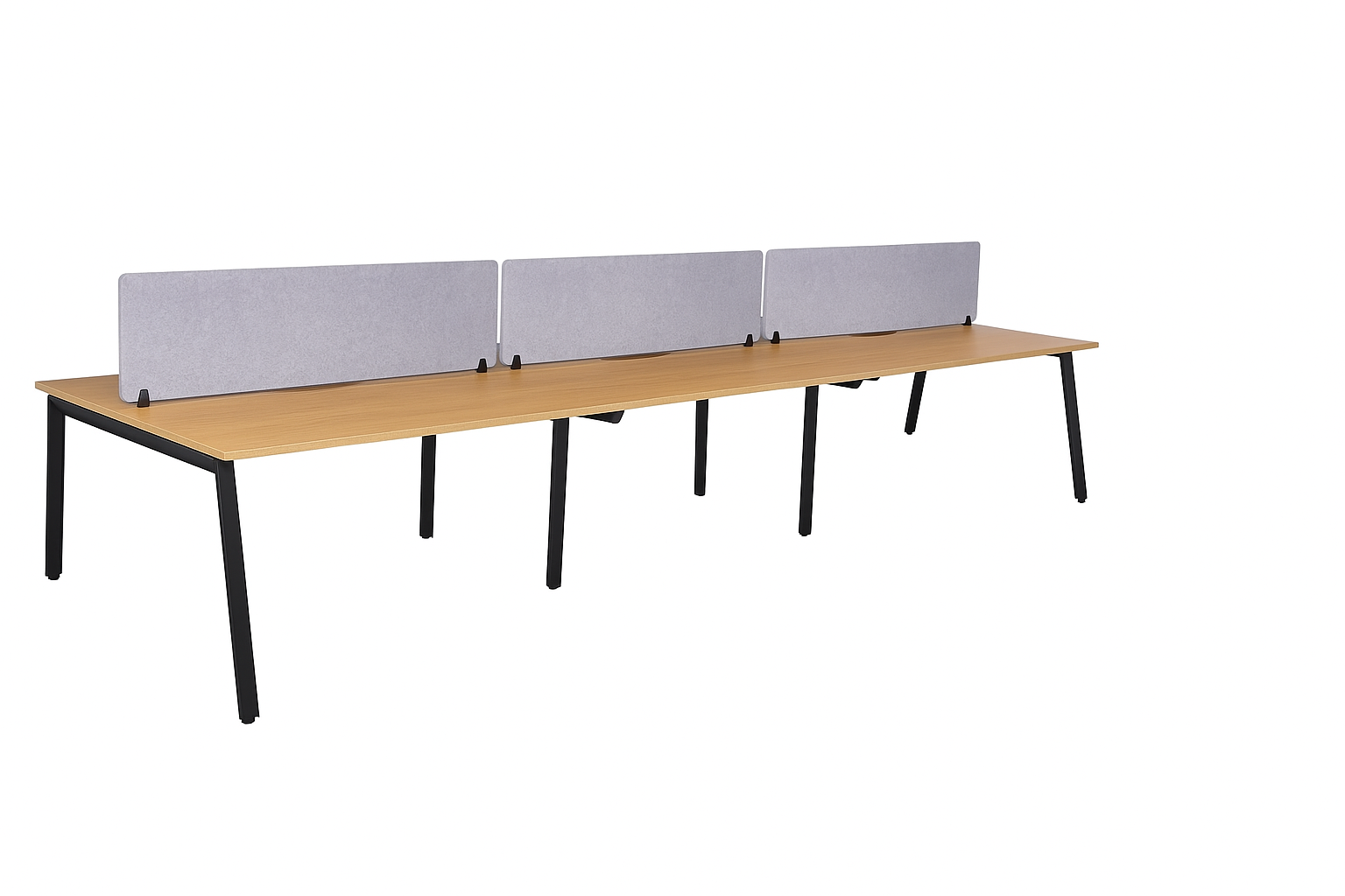 Daytona 6 Person Double Sided Workstation - With Screen