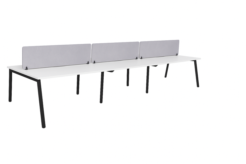 Daytona 6 Person Double Sided Workstation - With Screen