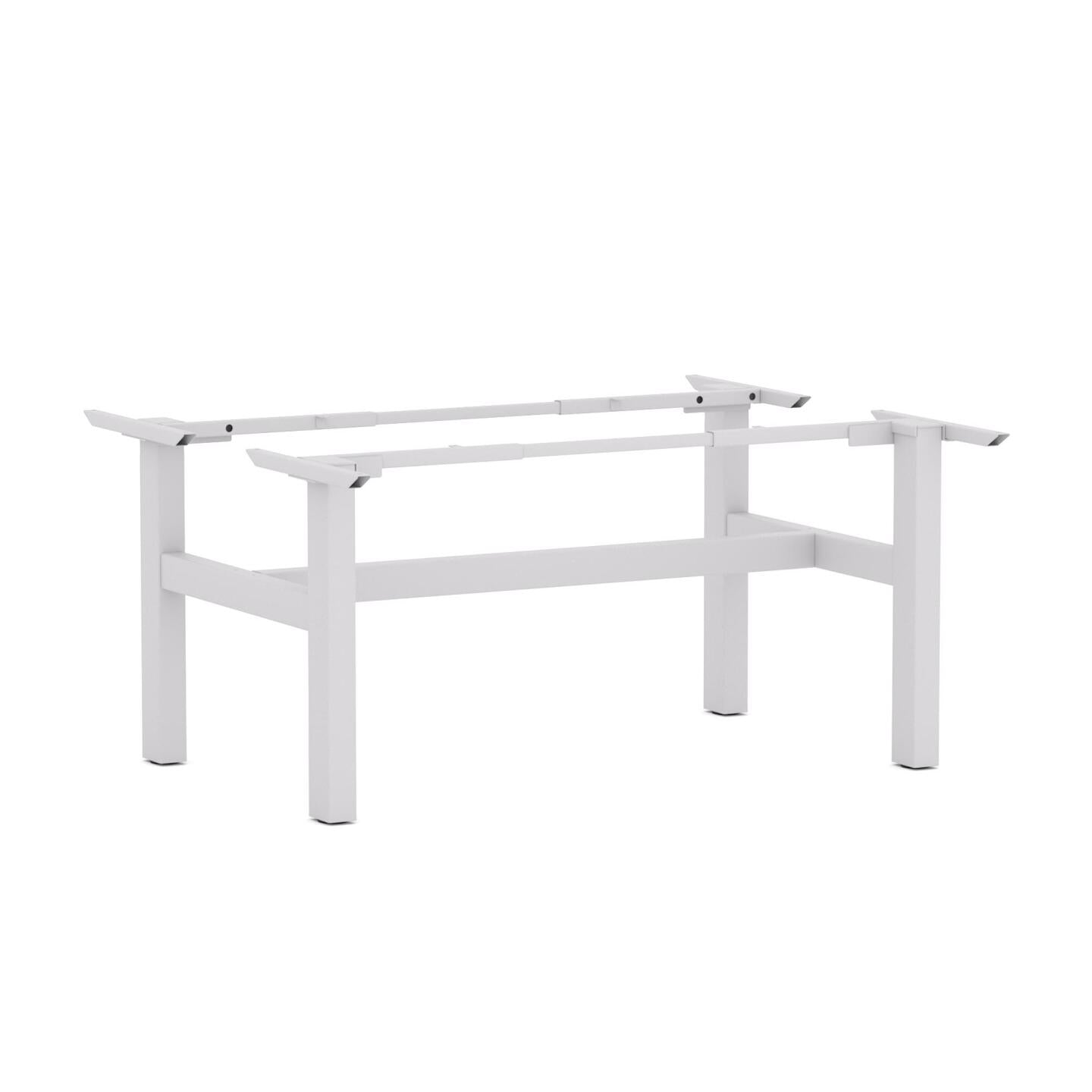 Agile Fixed Rectangle 2-Person Double-sided Desk Workstation - Frame Only