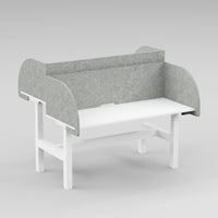 Dynamo Plus + Electric Height Adjustable Double Sided Workstation with Surround Curve Screen