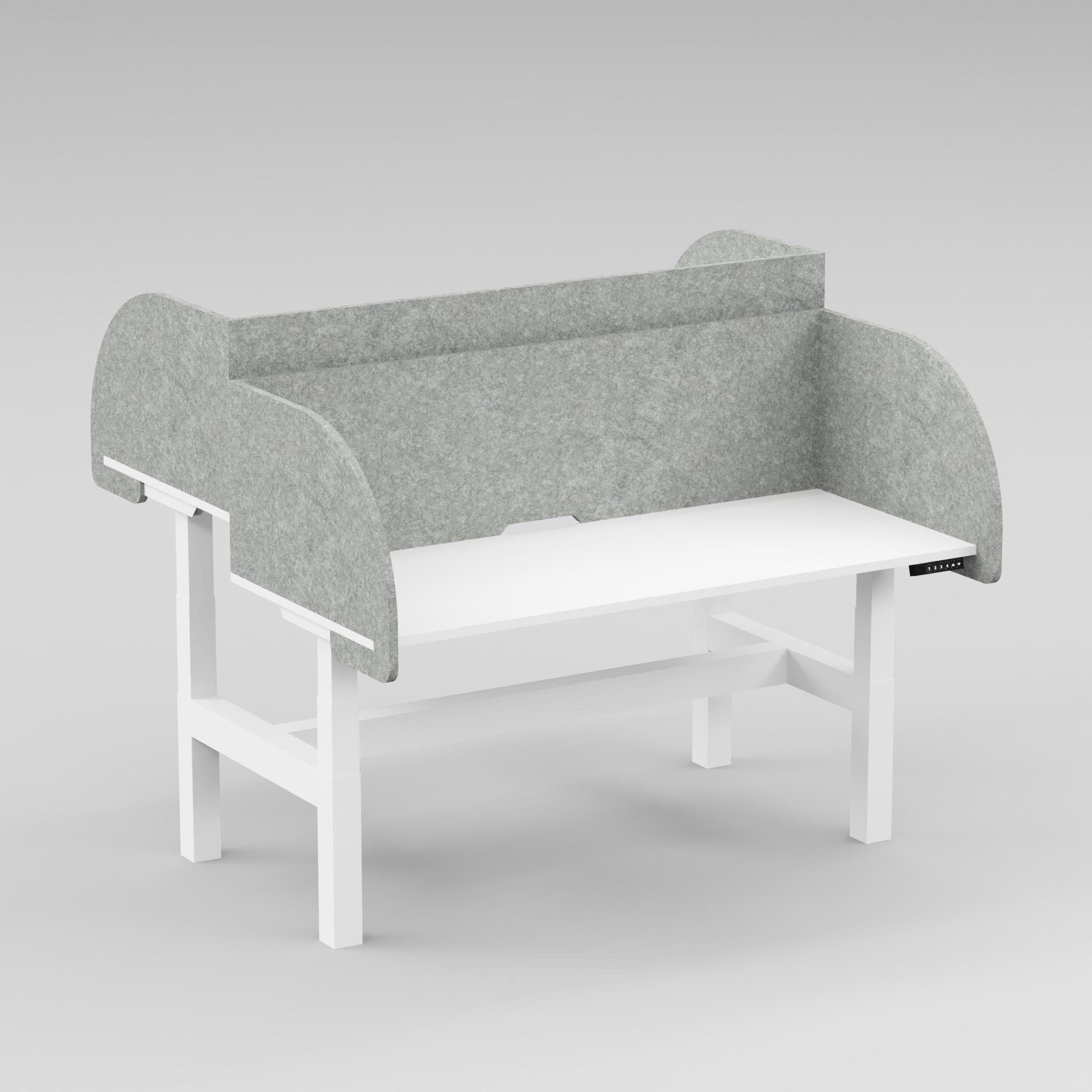 Dynamo Plus + Electric Height Adjustable Double Sided Workstation with Surround Curve Screen