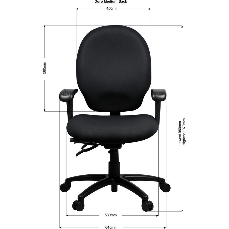 Duro Heavy Duty Task Chair - 160kg Weight Capacity