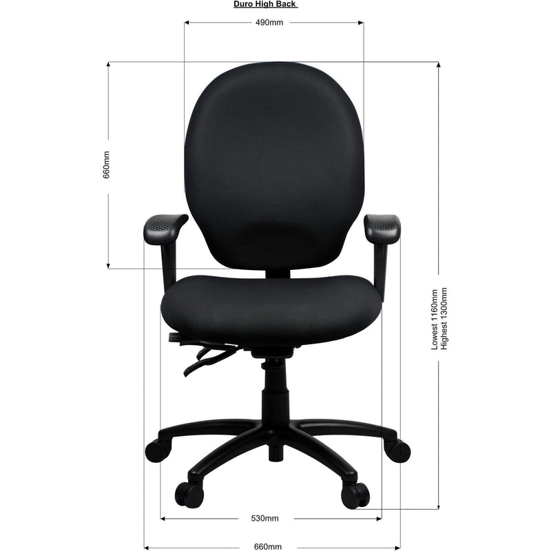 Duro Heavy Duty Task Chair - 160kg Weight Capacity