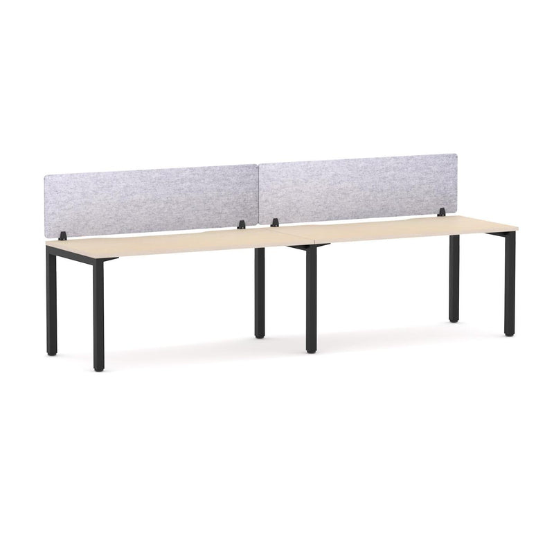 Axis 2 User Single-Sided Desks, 50x50mm Square Leg Design. Includes: AcoustiQ Screen