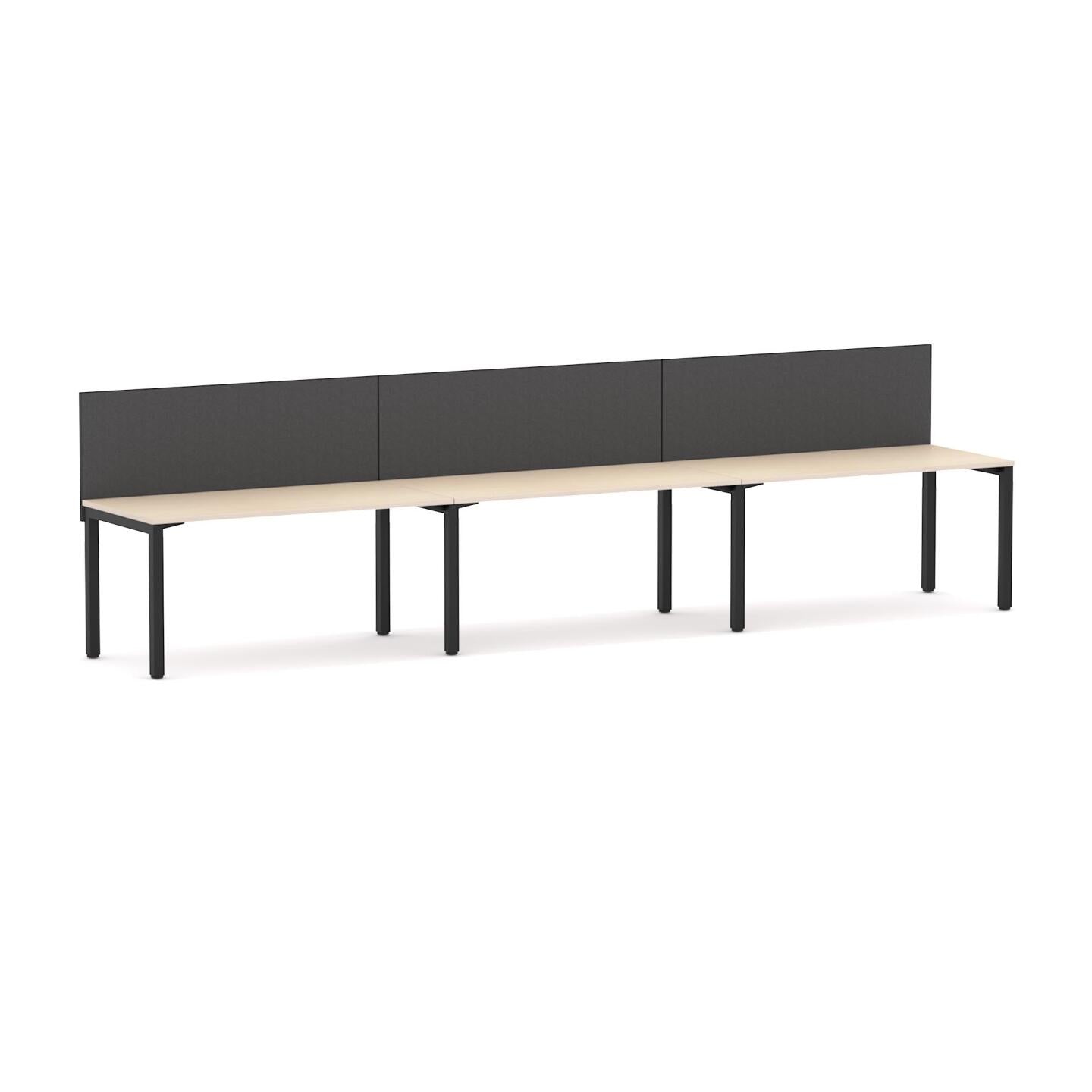 Axis 3 User Single-Sided Desks, 50x50mm Square Leg Design. Includes: Edge25 Screen