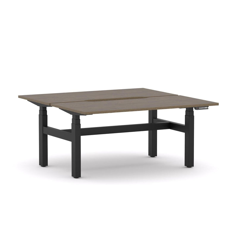 AgileMotion+ 3C/2M Electric Rectangle 2-Person Double-sided Desk Workstation
