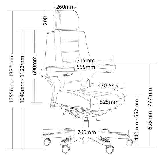 Enduro Heavy Duty Multi Shift Chair
