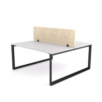 California Office Workstations (Loop Legs) 2-User Double-Sided Desk With AcoustiQ Screen (Natural Screen)