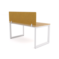 California Office Workstations (Loop Legs) 1-User Single-Sided Desk With AcoustiQ Screen (Golden Yellow Screen)