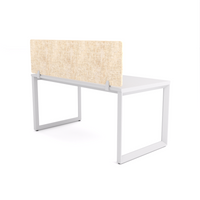 California Office Workstations (Loop Legs) 1-User Single-Sided Desk With AcoustiQ Screen (Natural Screen)