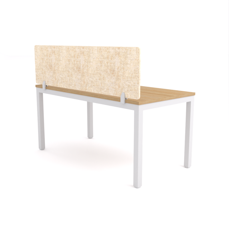 California Office Workstations (Straight Legs) 1-User Single-Sided Desk With AcoustiQ Screen (Natural Screen)