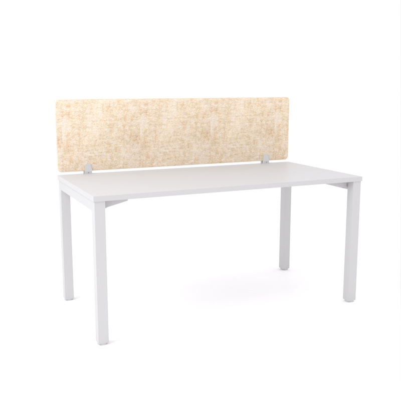 California Office Workstations (Straight Legs) 1-User Single-Sided Desk With AcoustiQ Screen (Natural Screen)