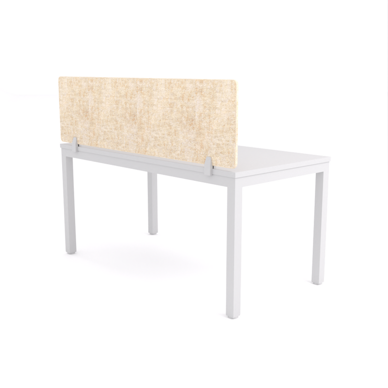 California Office Workstations (Straight Legs) 1-User Single-Sided Desk With AcoustiQ Screen (Natural Screen)